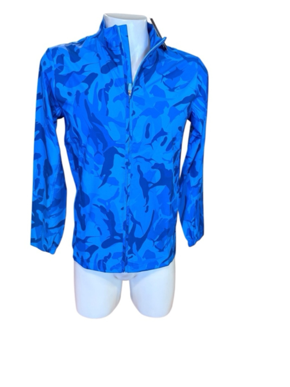 Men's Scales Full Zip Jacket Size S Blue Camo